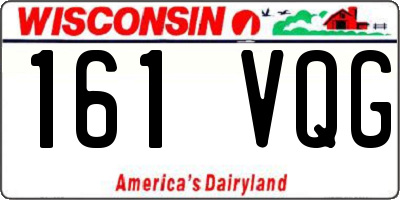 WI license plate 161VQG