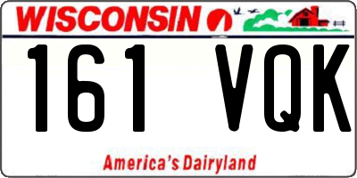WI license plate 161VQK