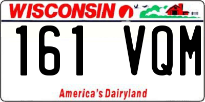 WI license plate 161VQM