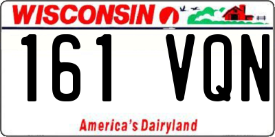 WI license plate 161VQN