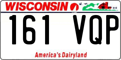 WI license plate 161VQP