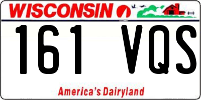 WI license plate 161VQS