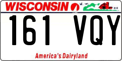 WI license plate 161VQY