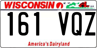 WI license plate 161VQZ