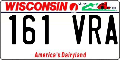WI license plate 161VRA