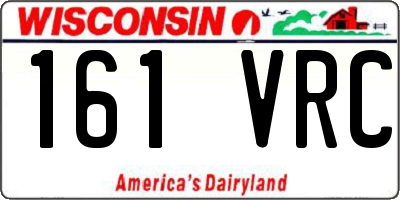 WI license plate 161VRC