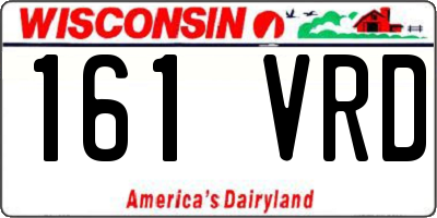 WI license plate 161VRD