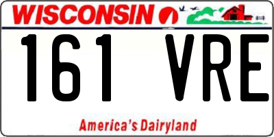 WI license plate 161VRE