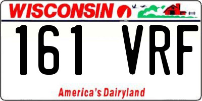 WI license plate 161VRF