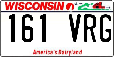WI license plate 161VRG