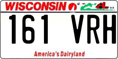 WI license plate 161VRH