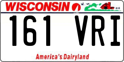 WI license plate 161VRI