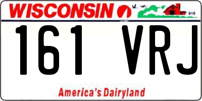 WI license plate 161VRJ