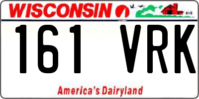 WI license plate 161VRK