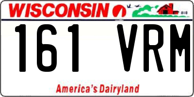 WI license plate 161VRM
