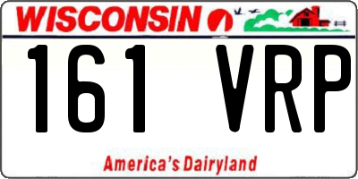 WI license plate 161VRP