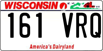 WI license plate 161VRQ