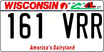 WI license plate 161VRR