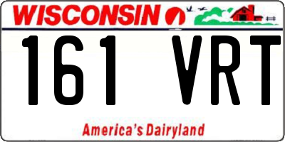 WI license plate 161VRT