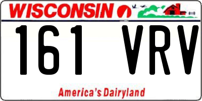 WI license plate 161VRV