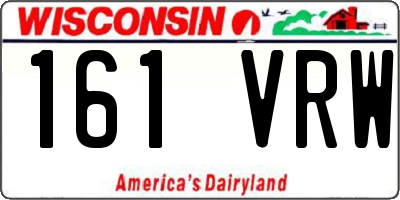 WI license plate 161VRW