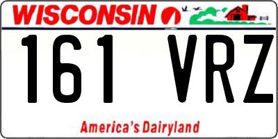 WI license plate 161VRZ