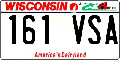 WI license plate 161VSA