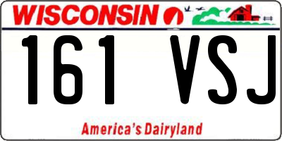 WI license plate 161VSJ