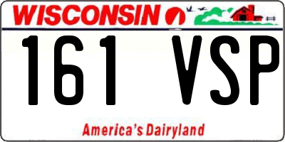 WI license plate 161VSP