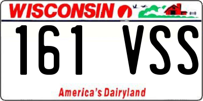 WI license plate 161VSS