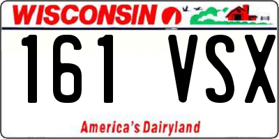 WI license plate 161VSX