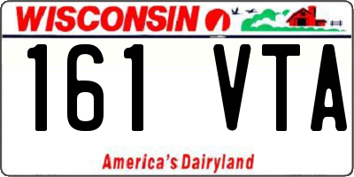 WI license plate 161VTA
