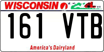 WI license plate 161VTB