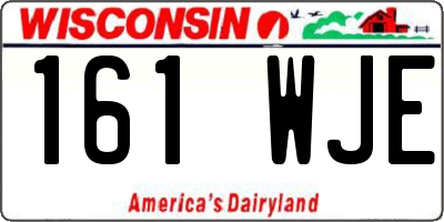 WI license plate 161WJE