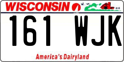 WI license plate 161WJK