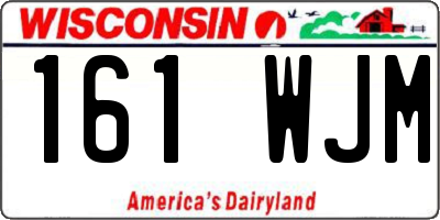 WI license plate 161WJM