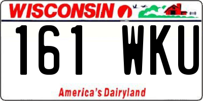 WI license plate 161WKU