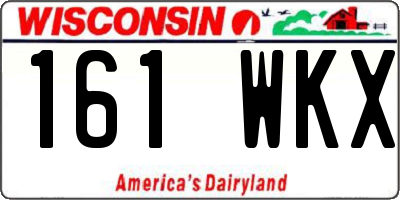 WI license plate 161WKX