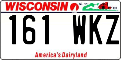 WI license plate 161WKZ
