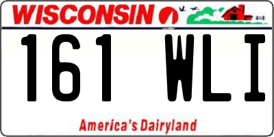 WI license plate 161WLI