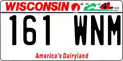 WI license plate 161WNM