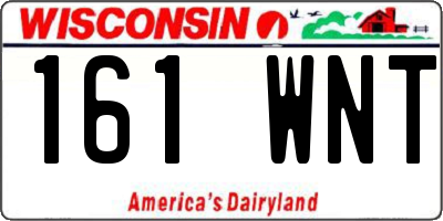 WI license plate 161WNT