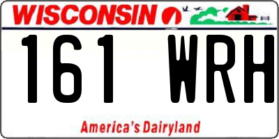 WI license plate 161WRH