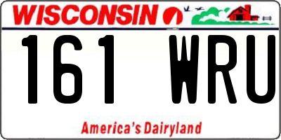 WI license plate 161WRU