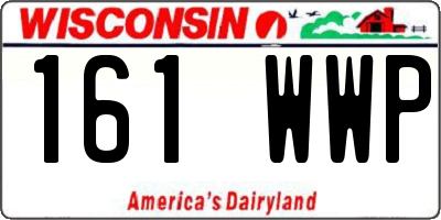 WI license plate 161WWP