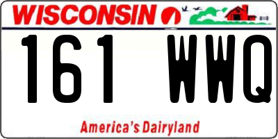 WI license plate 161WWQ