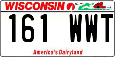 WI license plate 161WWT