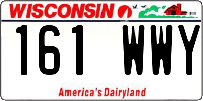 WI license plate 161WWY