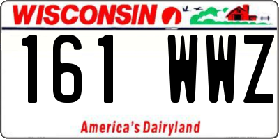 WI license plate 161WWZ