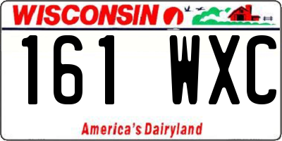 WI license plate 161WXC